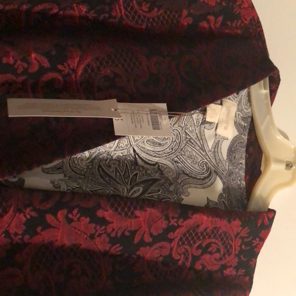 Chico’s. Red Brocade jacket - Picture 3 of 4